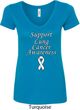 Support Lung Cancer Awareness Ladies V-Neck