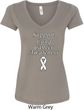 Support Lung Cancer Awareness Ladies V-Neck