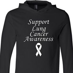 Support Lung Cancer Awareness Lightweight Hoodie