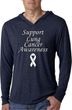 Support Lung Cancer Awareness Lightweight Hoodie Tee