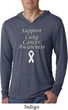 Support Lung Cancer Awareness Lightweight Hoodie Tee