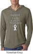 Support Lung Cancer Awareness Lightweight Hoodie Tee