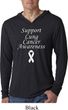 Support Lung Cancer Awareness Lightweight Hoodie Tee
