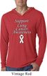 Support Lung Cancer Awareness Lightweight Hoodie Tee