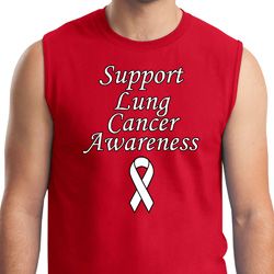 Support Lung Cancer Awareness Muscle Shirt