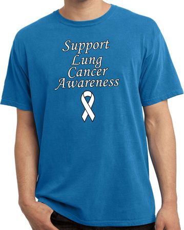 Support Lung Cancer Awareness Pigment Dyed Shirt