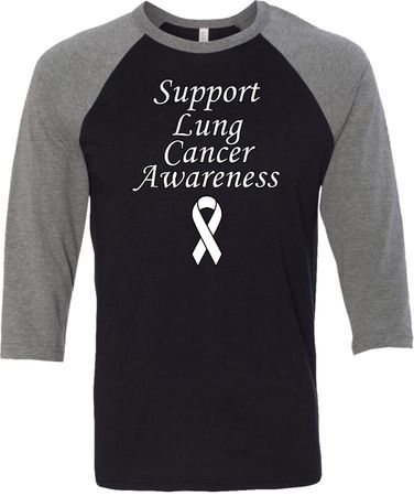 Support Lung Cancer Awareness Raglan Shirt