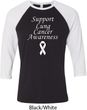 Support Lung Cancer Awareness Raglan Shirt