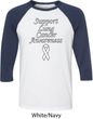 Support Lung Cancer Awareness Raglan Shirt