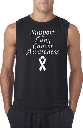 Support Lung Cancer Awareness Sleeveless Shirt
