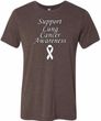 Support Lung Cancer Awareness Tri Blend Tee