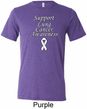 Support Lung Cancer Awareness Tri Blend Tee