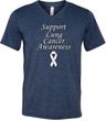 Support Lung Cancer Awareness Tri Blend V-neck