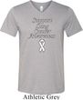 Support Lung Cancer Awareness Tri Blend V-neck