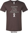 Support Lung Cancer Awareness Tri Blend V-neck