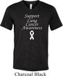 Support Lung Cancer Awareness Tri Blend V-neck