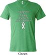 Support Lung Cancer Awareness Tri Blend V-neck