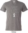 Support Lung Cancer Awareness Tri Blend V-neck