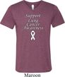 Support Lung Cancer Awareness Tri Blend V-neck