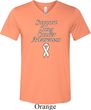 Support Lung Cancer Awareness Tri Blend V-neck