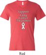 Support Lung Cancer Awareness Tri Blend V-neck