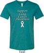 Support Lung Cancer Awareness Tri Blend V-neck