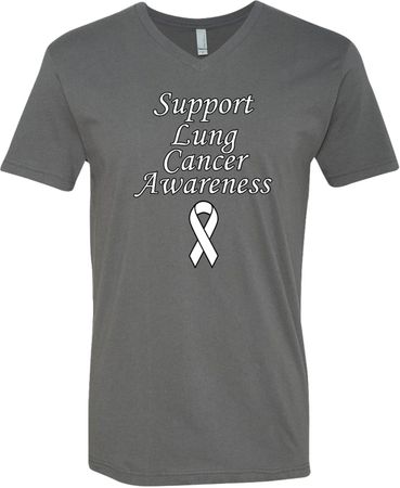 Support Lung Cancer Awareness V-neck