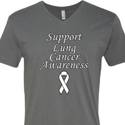 Support Lung Cancer Awareness V-neck