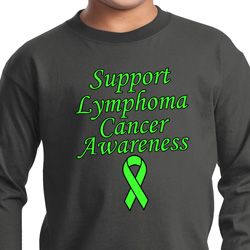 Support Lymphoma Cancer Awareness Kids Long Sleeve