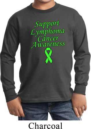 Support Lymphoma Cancer Awareness Kids Long Sleeve