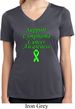 Support Lymphoma Cancer Awareness Ladies Dry Wicking V-neck