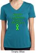 Support Lymphoma Cancer Awareness Ladies Dry Wicking V-neck