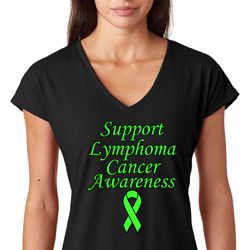Support Lymphoma Cancer Awareness Ladies Shirts
