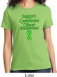 Support Lymphoma Cancer Awareness Ladies T-shirt