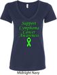Support Lymphoma Cancer Awareness Ladies V-Neck