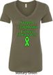 Support Lymphoma Cancer Awareness Ladies V-Neck