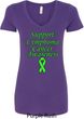 Support Lymphoma Cancer Awareness Ladies V-Neck