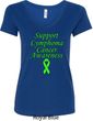 Support Lymphoma Cancer Awareness Ladies V-Neck