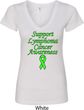 Support Lymphoma Cancer Awareness Ladies V-Neck