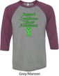Support Lymphoma Cancer Awareness Raglan Shirt