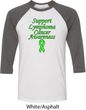 Support Lymphoma Cancer Awareness Raglan Shirt