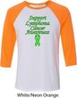 Support Lymphoma Cancer Awareness Raglan Shirt