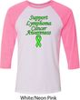 Support Lymphoma Cancer Awareness Raglan Shirt