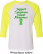Support Lymphoma Cancer Awareness Raglan Shirt