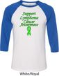 Support Lymphoma Cancer Awareness Raglan Shirt