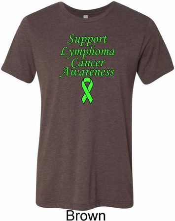Support Lymphoma Cancer Awareness Tri Blend Tee