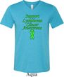 Support Lymphoma Cancer Awareness Tri Blend V-neck