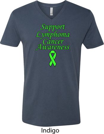 Support Lymphoma Cancer Awareness V-neck