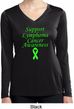 Support Lymphoma Cancer Ladies Dry Wicking Long Sleeve