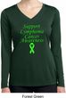 Support Lymphoma Cancer Ladies Dry Wicking Long Sleeve